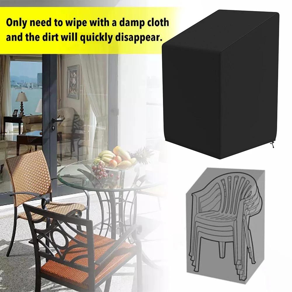Housse anti-poussière pour chaise de Patio empilée, housse de protection pour meubles de Patio de ja