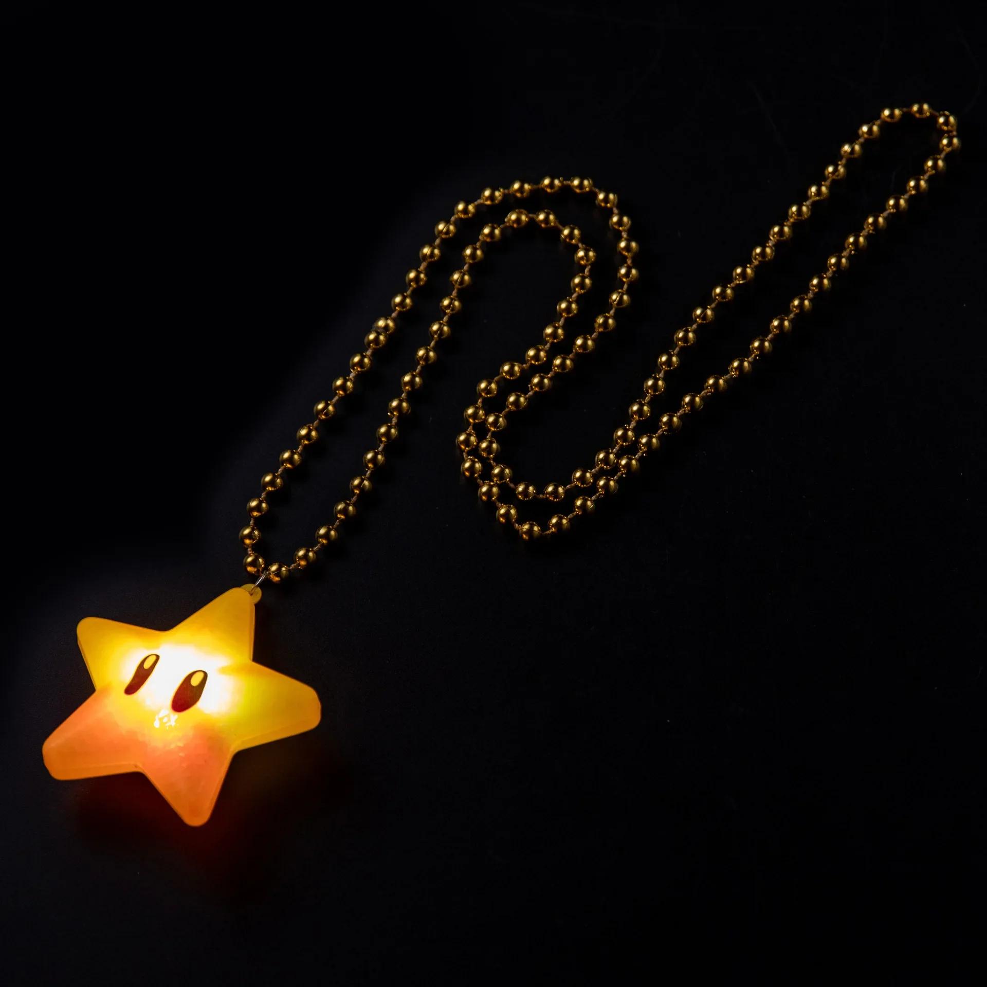 Porte-clés lumineux étoile de dessin animé, mignon, en acrylique, lampe étoile, accessoires de sac p