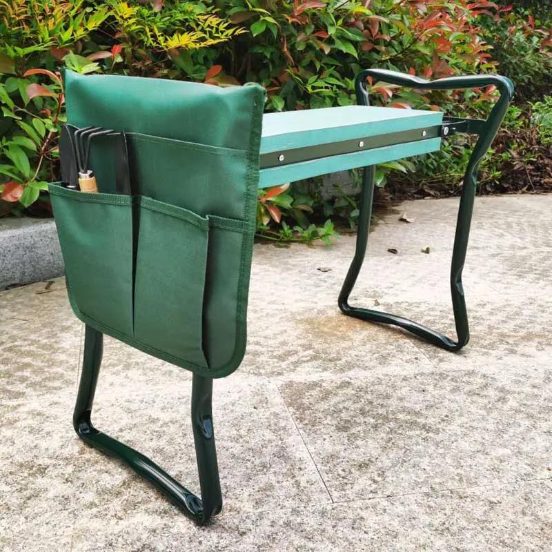 Siège d'agenouillement de jardin robuste, coussin en Eva souple épais, pochette de tabouret de jardi