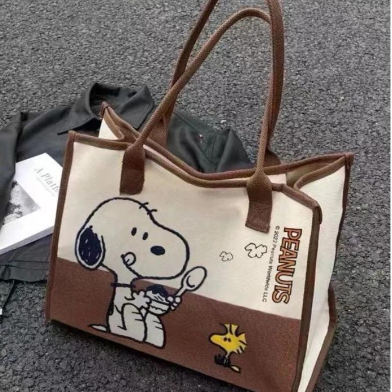 Sac à bandoulière Snoopy Woodstock, grand format, pour les trajets quotidiens, sac à main en toile c
