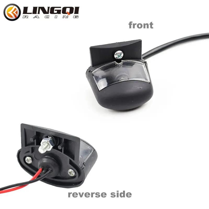 LINGQI moto plaque d'immatriculation lumière LED feu arrière 12V étanche universel pour Pit Dirt Bik