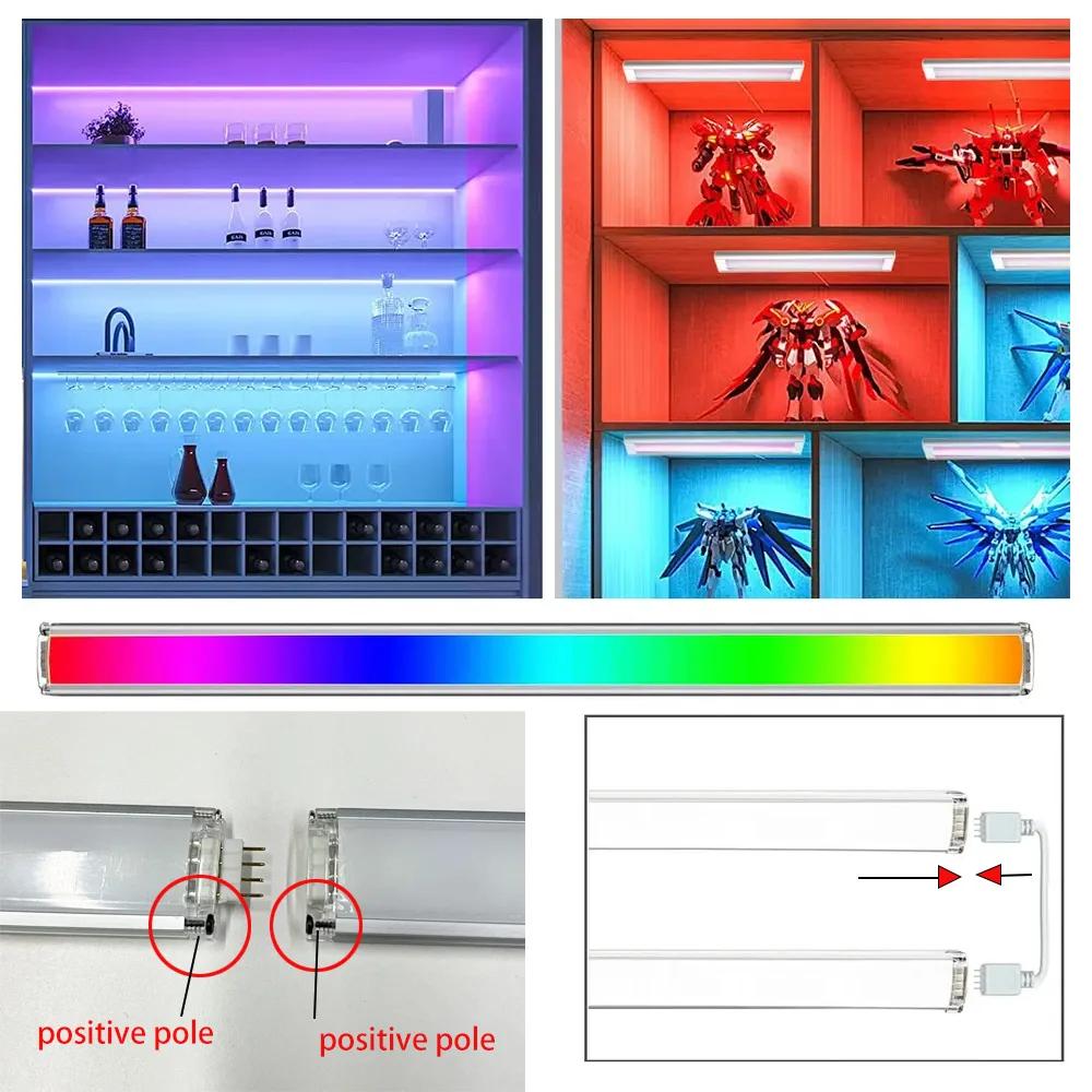 DC12V 30CM LED lumières armoire éclairage Tuya Wifi intelligent 5050 RGB lampe à intensité variable 