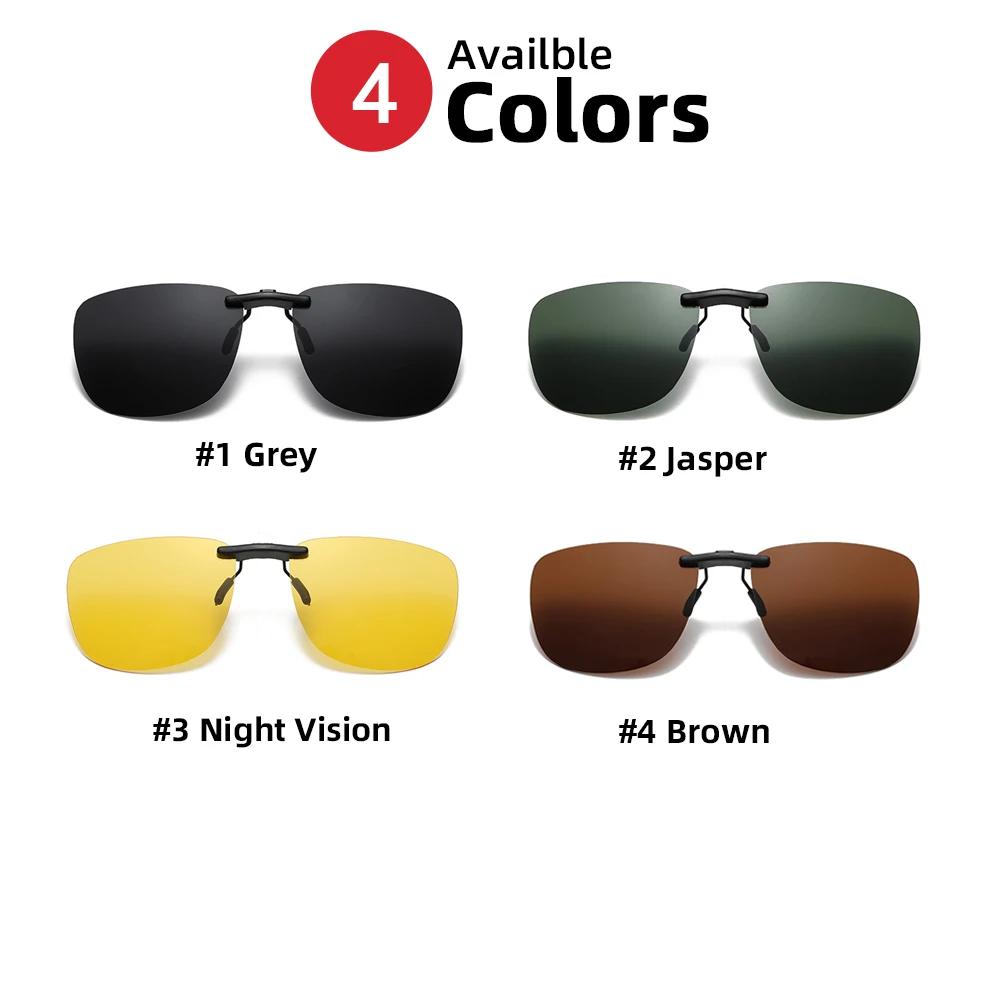 VIVIBEE conduite pince sur lunettes de soleil unisexe lunettes hommes polarisées femmes Vision noctu