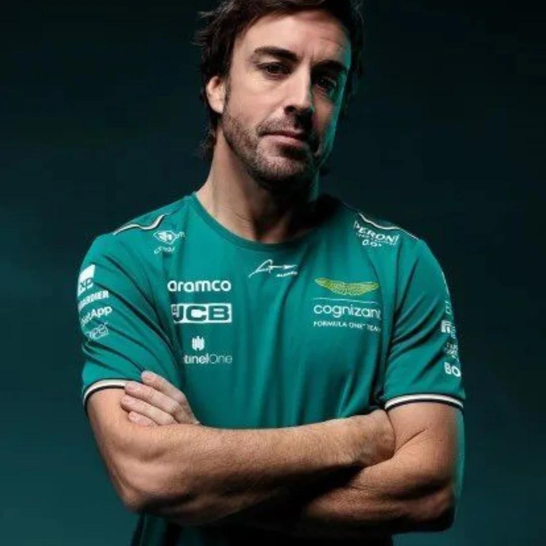 T-shirt d'été pour hommes, Astontx Martin Alonso 14, surdimensionné, respirant, vêtements de course 