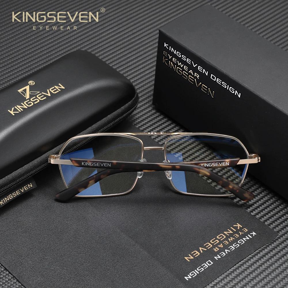 Lunettes anti-lumière bleue KINGSEVEN pour hommes/femmes, accessoire pour téléphone et ordinateur, b