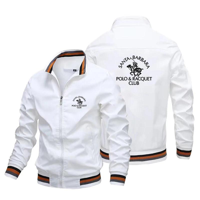 SANTABARBARAPOLO & RACQUETCLUB 2025 automne et hiver hommes col montant décontracté veste à glissièr