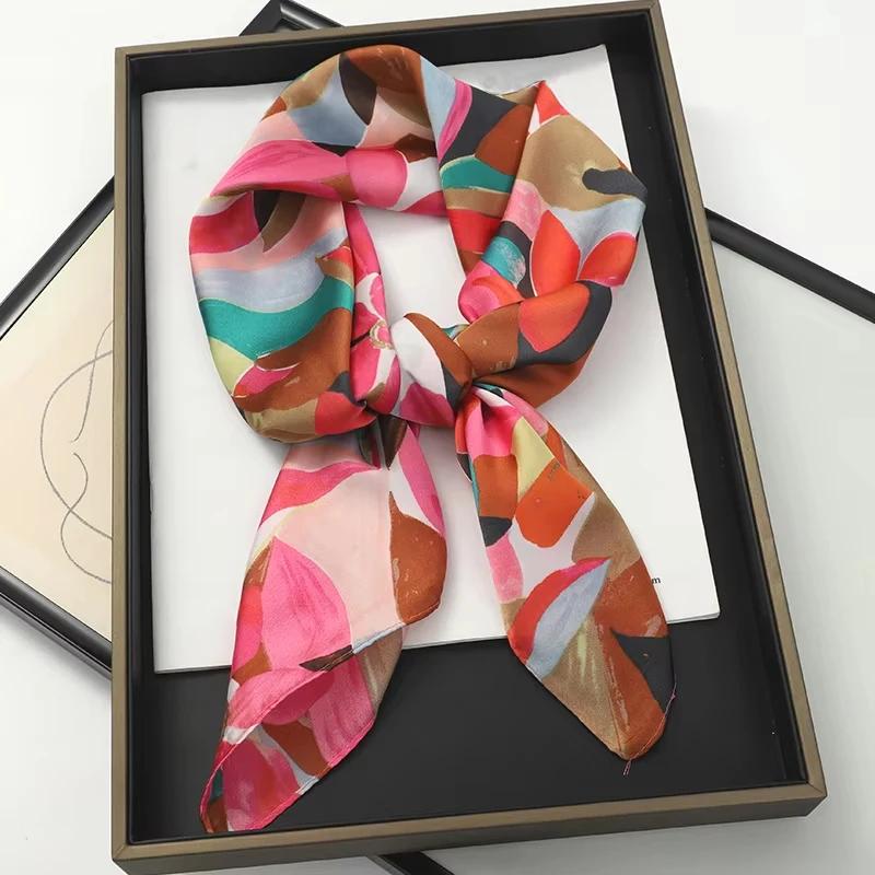 Injplanchers f carré de luxe pour femmes, bandes de cheveux Hijab, foulard de la présidence, châle e