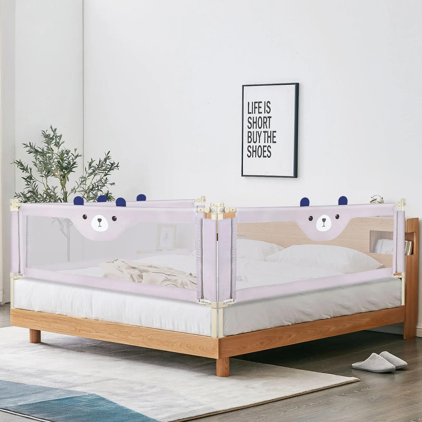 1 barrière de lit pour enfants, barrière de lit pour tout-petits réglable en hauteur, protection con
