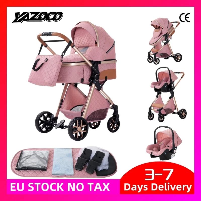 Poussette bébé 3 en 1, système de voyage, landau léger pour nouveau-nés, tout-terrain, compacte et p