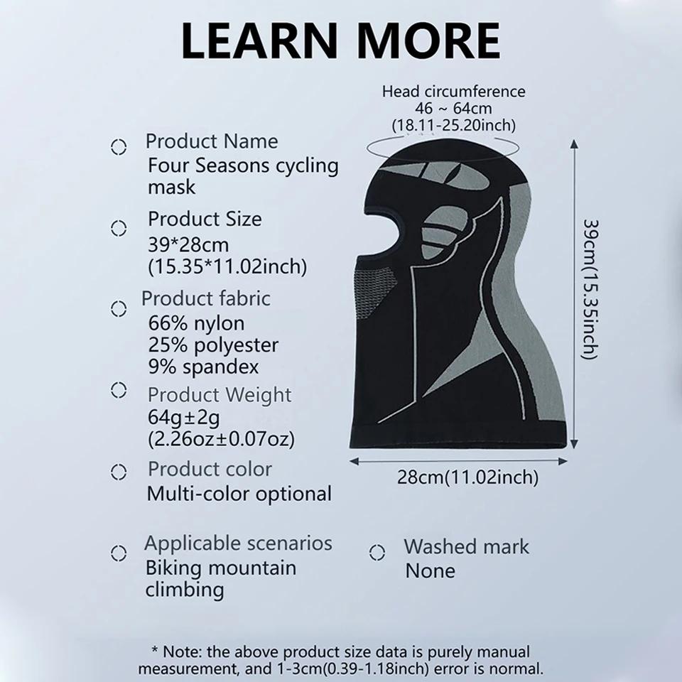 GTUBIKE unisexe hiver chaud cagoule chapeau élastique respirant cyclisme masque complet masque de sk