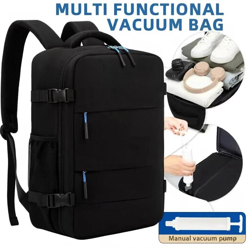 Sac à dos de voyage à compression sous vide avec pompe - Bagage à main durable scellé sous vide, san