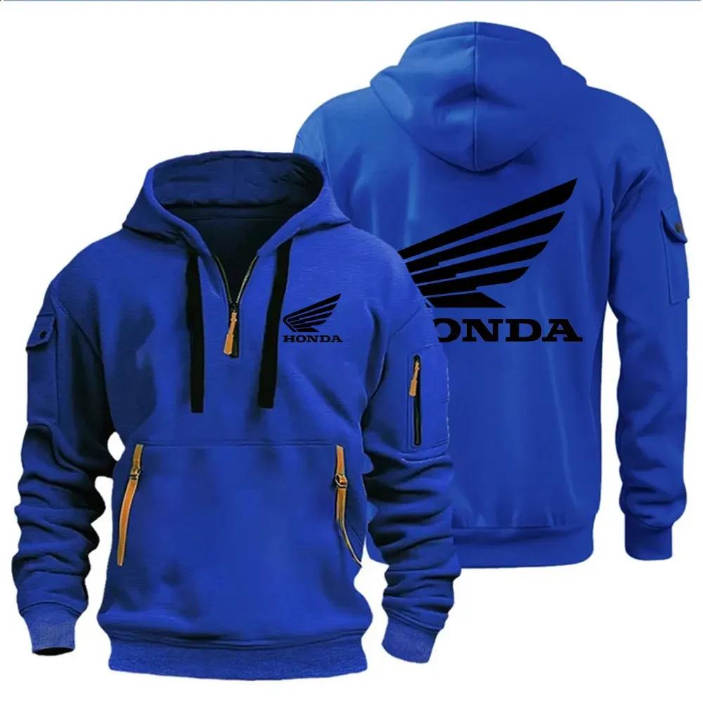 Sweats à capuche pour hommes vestes de moto Honda Wings Logo imprimé sweat pull vestes de moto à la 