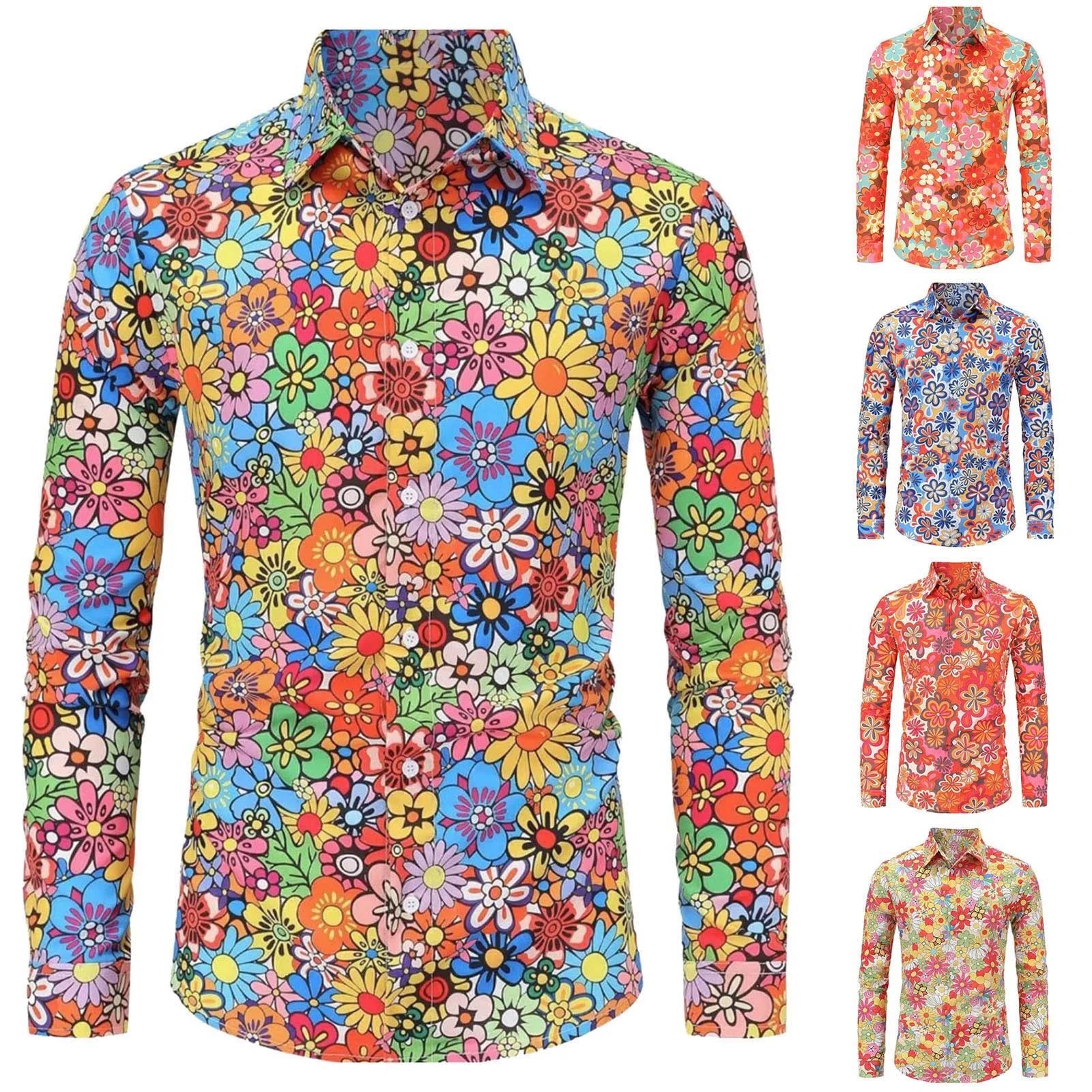 Tenue Hip Hop Vintage des années 80 pour hommes, chemise à manches longues imprimée Vintage, Costume