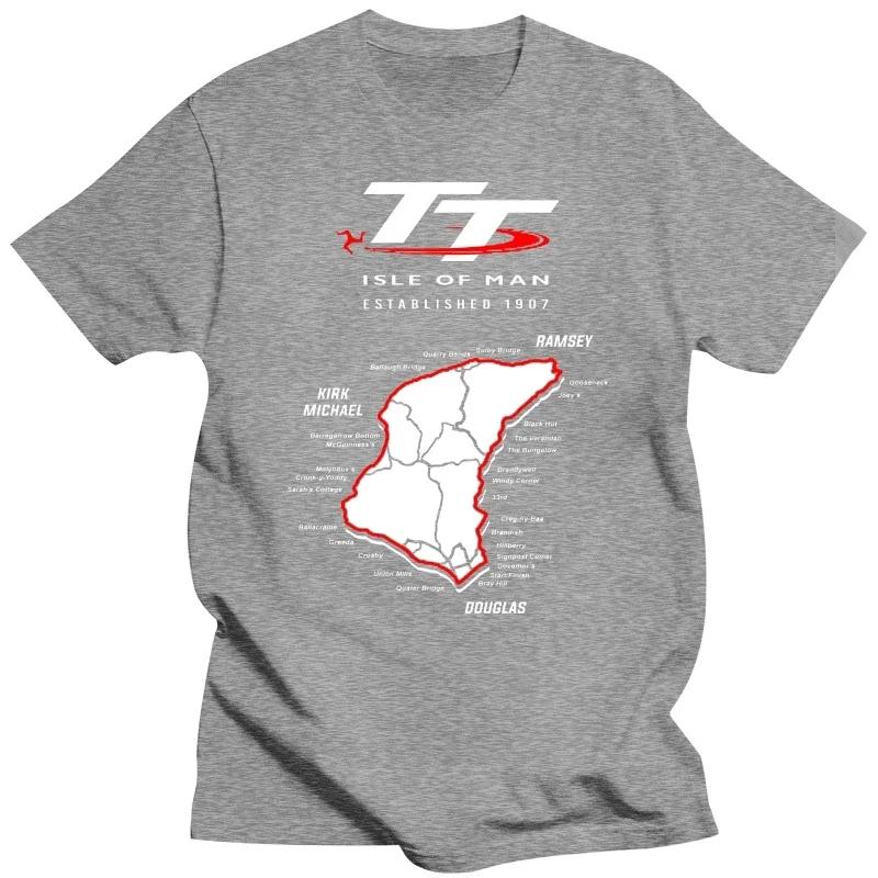 T-shirt Cool Isle of Man TT Map, pur coton naturel, agréable