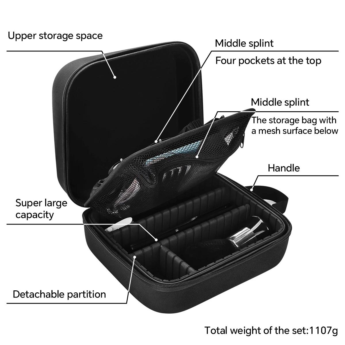 Boîte à outils de coiffure professionnelle, mallette de rangement Durable pour ciseaux, rasoirs et t