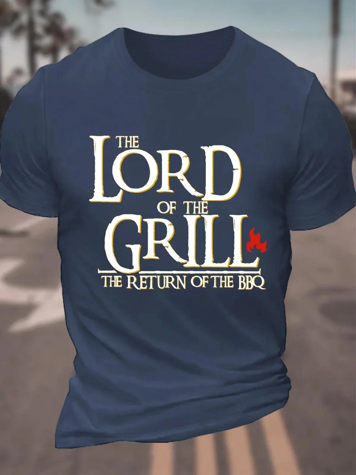 T-Shirt Lord Of The Grill, en coton, motif retour du barbecue