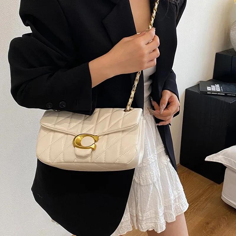 Nouveau sac à main tendance 2026 pour femme, style petit sac parfumé, sac à chaîne polyvalent à moti