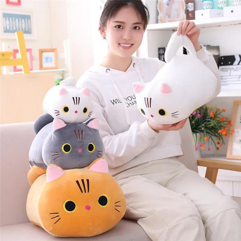 Oreiller en peluche chat doux de 20cm, coussin de canapé, jouet en peluche Kawaii, poupée animale de