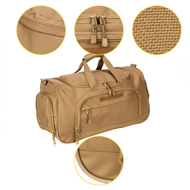 Sacs de sport de voyage 50L, sac de sport pliable, bagages à main, sac de sport avec compartiment à 