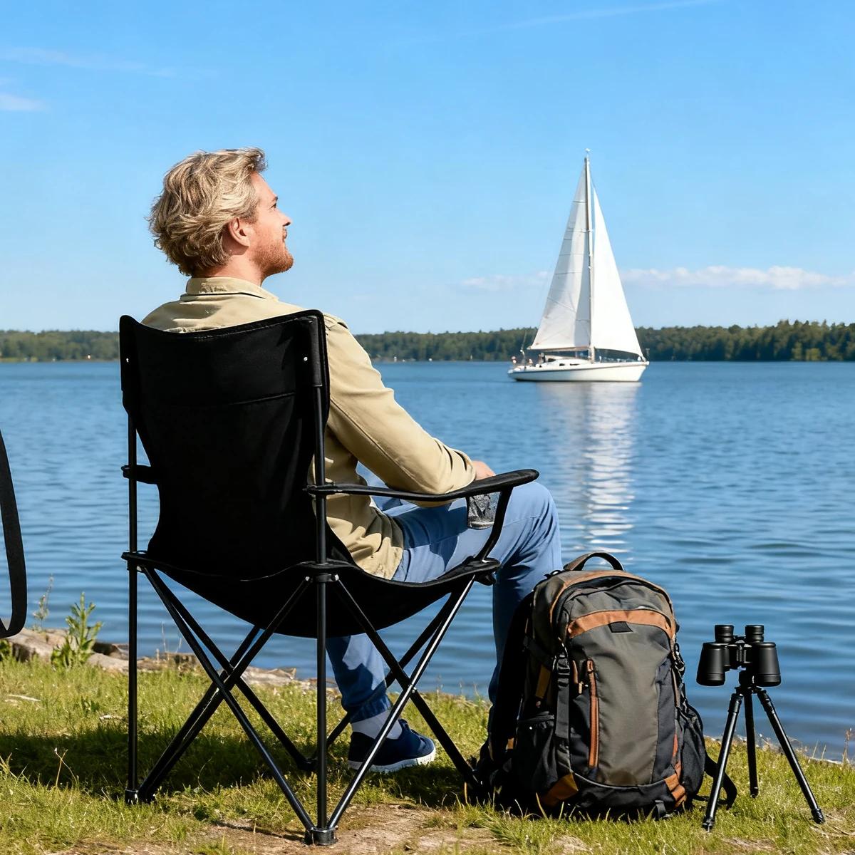 Chaises de Camping pliantes, chaise de pêche, meubles de terrasse de plage, fauteuil Portable de voy