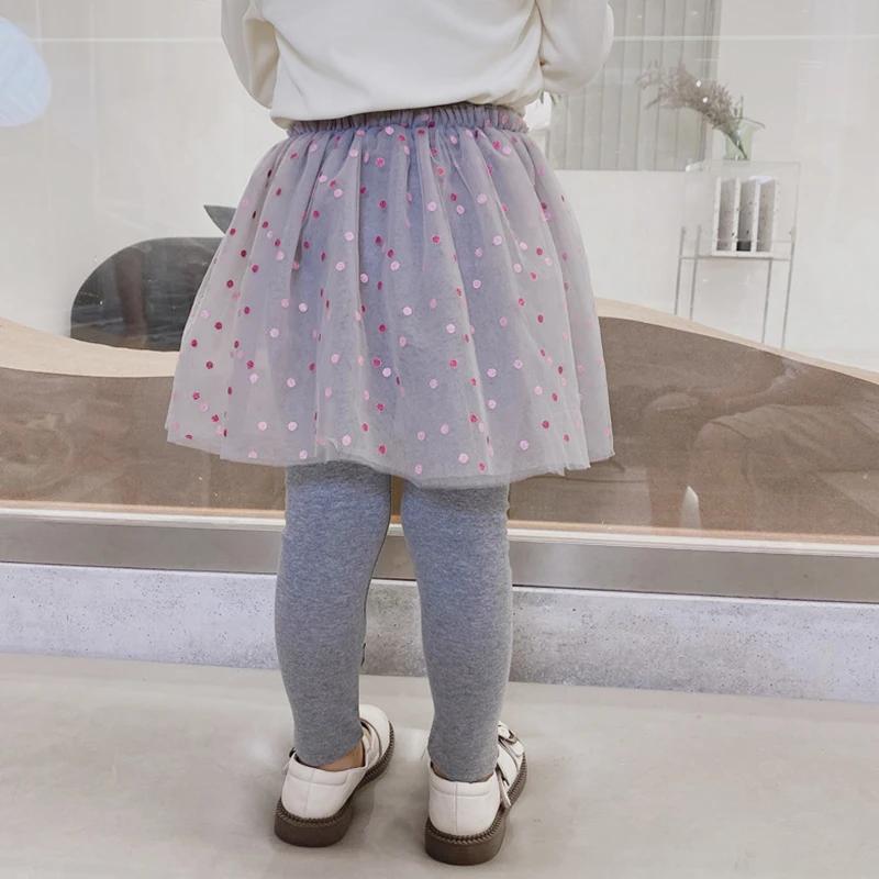Leggings en dentelle pour filles, jupe-pantalon princesse, vêtements d'été et d'automne, pour bébés,