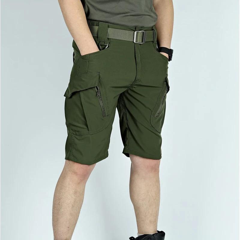 Short Cargo d'été pour hommes, pantalon court tactique à séchage rapide, multi-poches, pour la chass