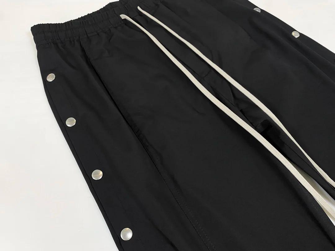 Viser de survêtement gothiques à boutons pour hommes, pull haut, pantalons monochromes, vêtements hi