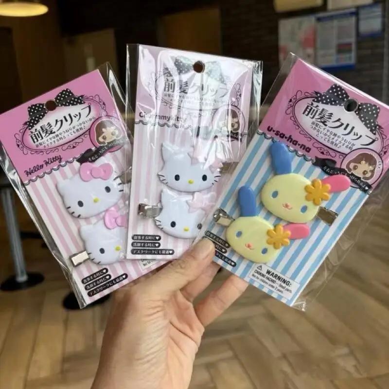Sanrio Hello Kitty – pince à cheveux Kawaii, deux pinces latérales sans trace, pince à franges, acce