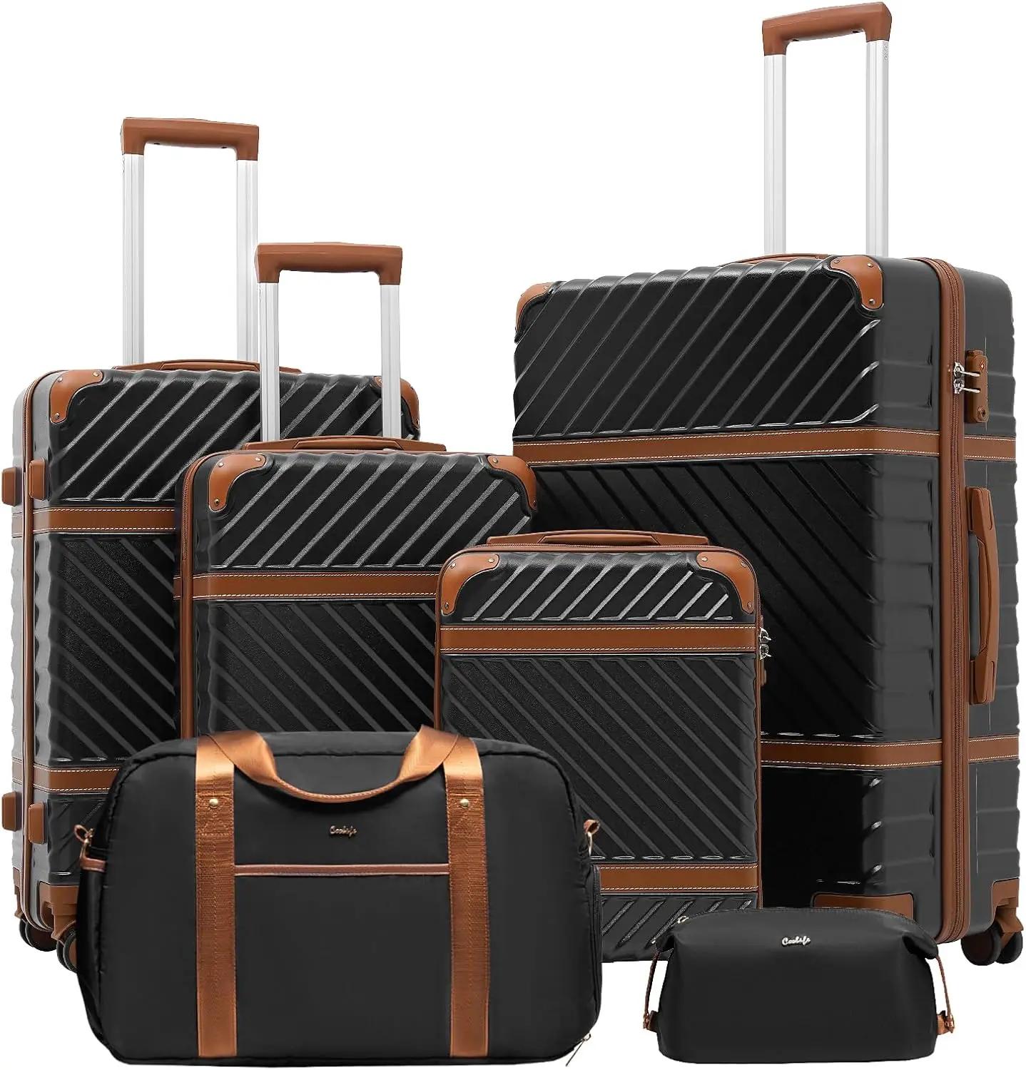 Valise rigide Coolife TSA serrure spinner roues télescopique - Bagage à main PC voyage