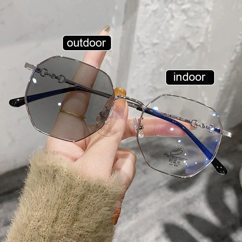 Lunettes photochromiques intelligentes pour femmes, avec dioptrie, pour l'extérieur, couleur changea