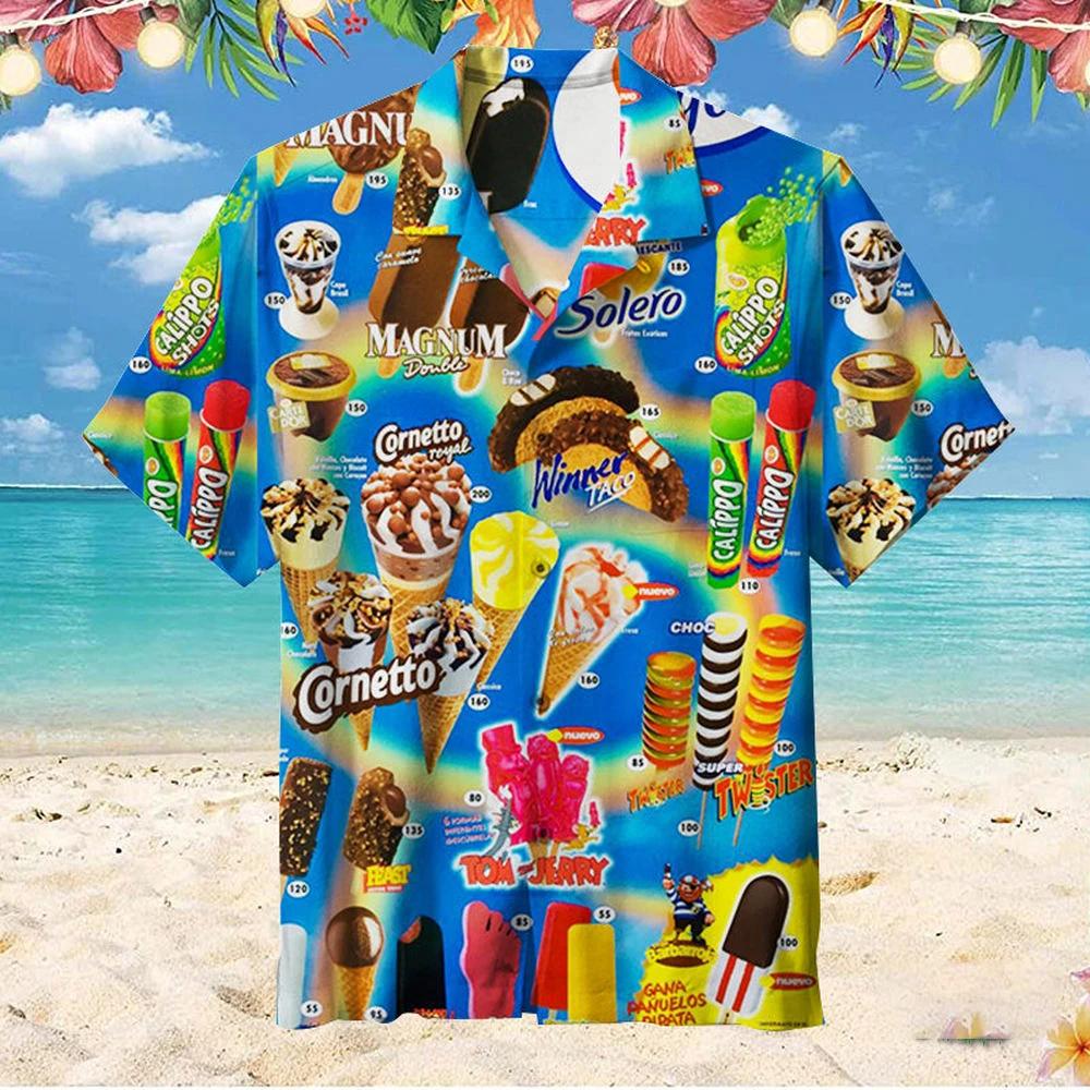 Chemise hawaïenne pour hommes, T-Shirt d'été à manches courtes, imprimé de plage, hauts décontractés