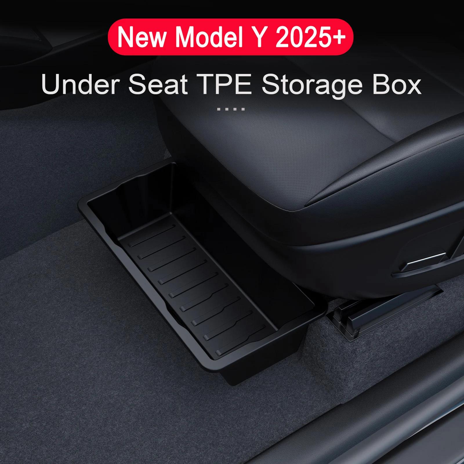 Boîte de rangement sous le siège pour Tesla modèle Y Juniper Launch 2025, organisateur de Console Ce
