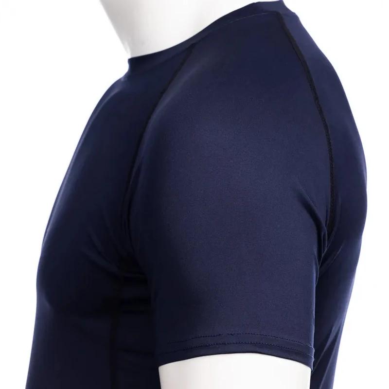 Chemise de sport à Compression pour hommes, T-Shirt à manches courtes, séchage rapide, haut de fitne