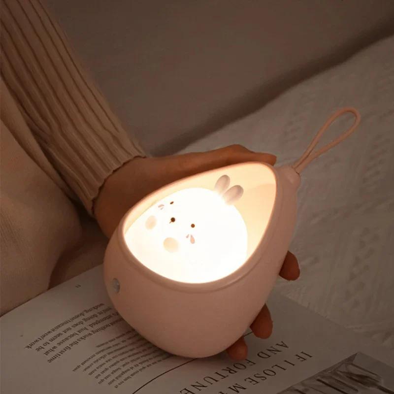 Veilleuse LED à détection humaine intelligente, aste par USB, veilleuse, chambre à coucher, chevet, 