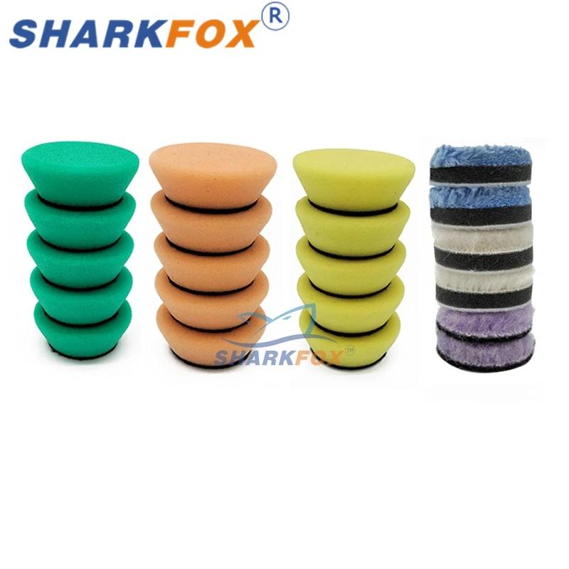 Sharkfox 1 pouce/2 pouces Kit de tampon de polissage tampon de laine Fine éponge de cire Kit de tamp