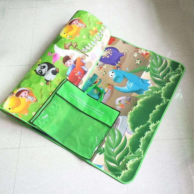 Tapis de jeu pour bébé, animaux double face, jouets éducatifs pour enfants, sol souple, tapis rampan