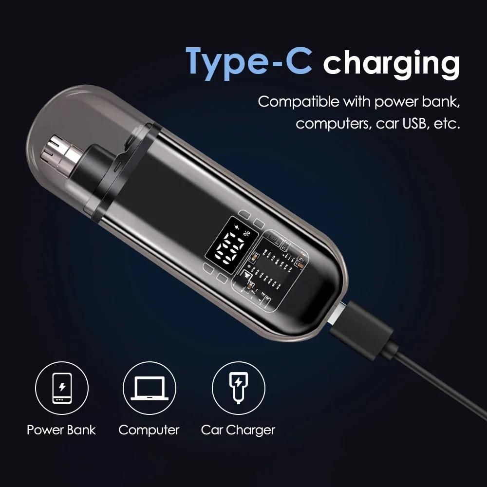 Tondeuse électrique pour le nez, Rechargeable, multi-cinétique, unisexe, automatique, lavable, appar