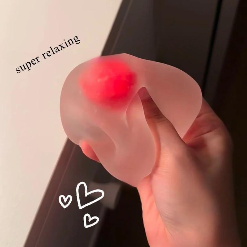 Jouets à presser Mochi aux fraises, soulage le Stress et le évent, jouets de colère à rebond lent, j