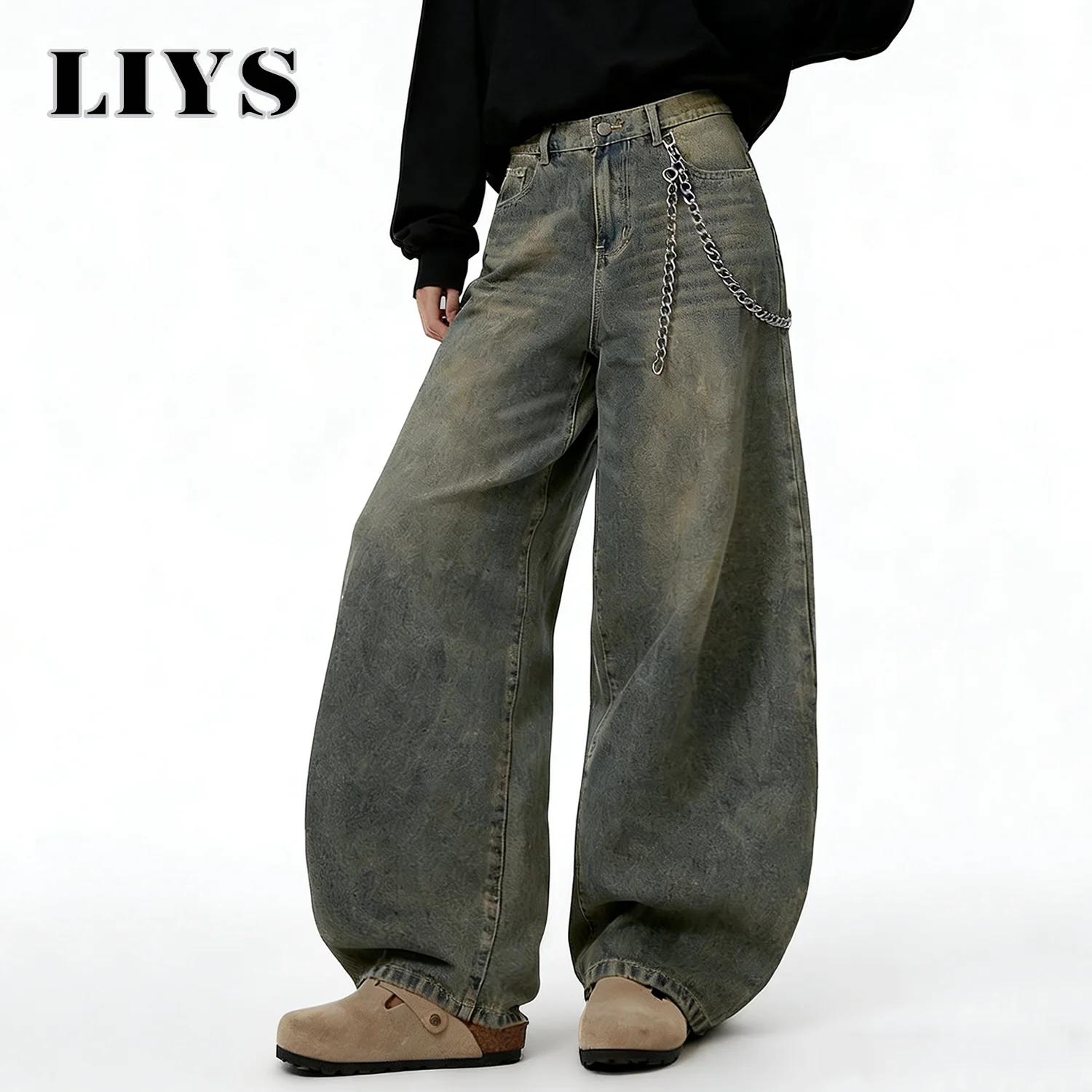 Jean Baggy rétro américain à jambes larges pour hommes, Streetwear coréen en détresse y2k, vêtements