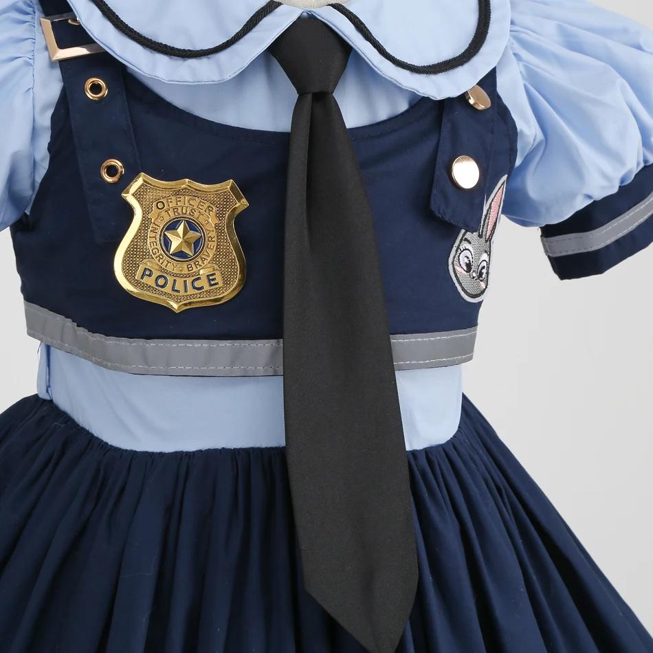 Costume de cosplay Judy pour enfants, robe de fête de carnaval, ensemble de chaussettes, ceinture et