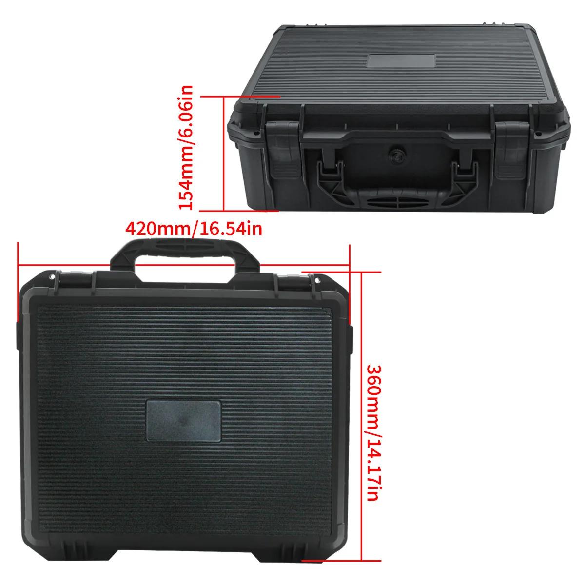 Valise noire étanche et durable pour appareil photo/outils, intérieur en mousse personnalisable, por