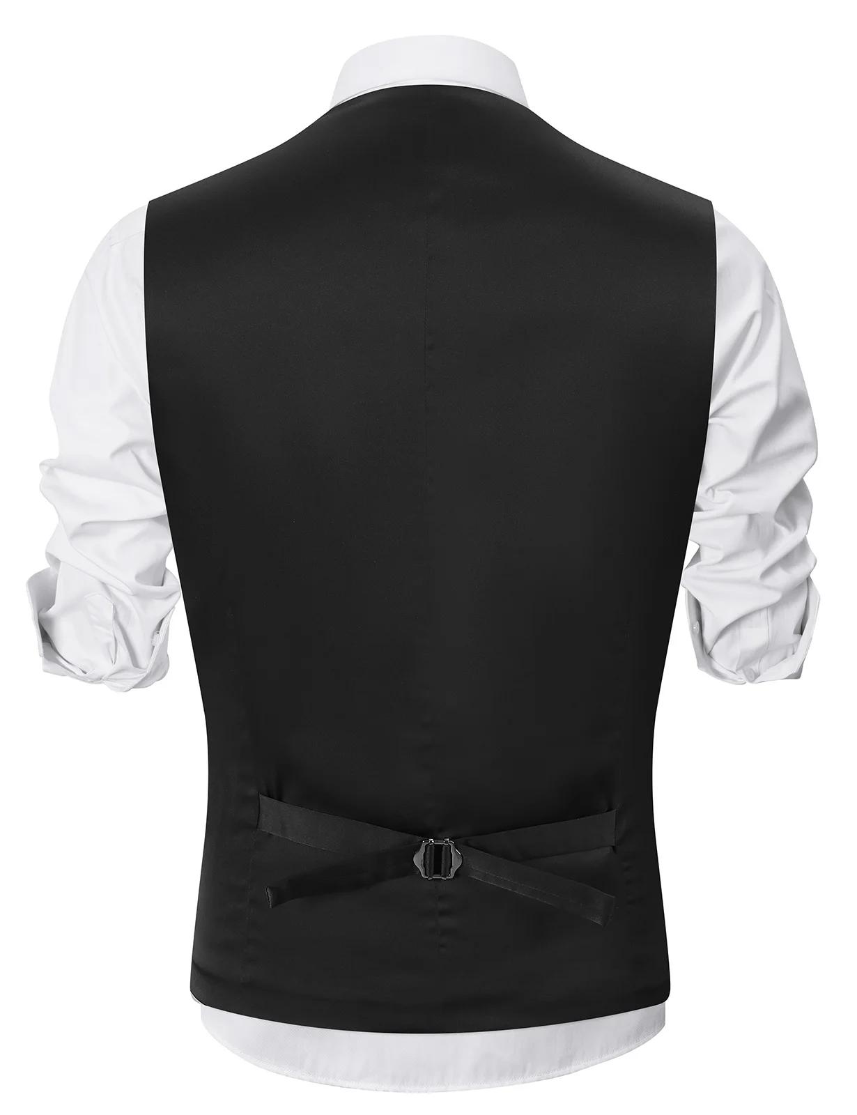 Gilet pour hommes, mariage, cérémonie d'église de pâques, gilet noir, Banquet, bureau, affaires, dîn