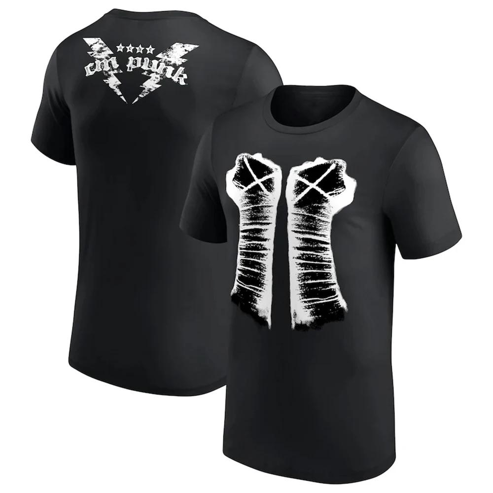 T-shirt Ringer CM Punk Best In The World pour homme, blanc et noir, imprimé 3D, sport, séchage rapid