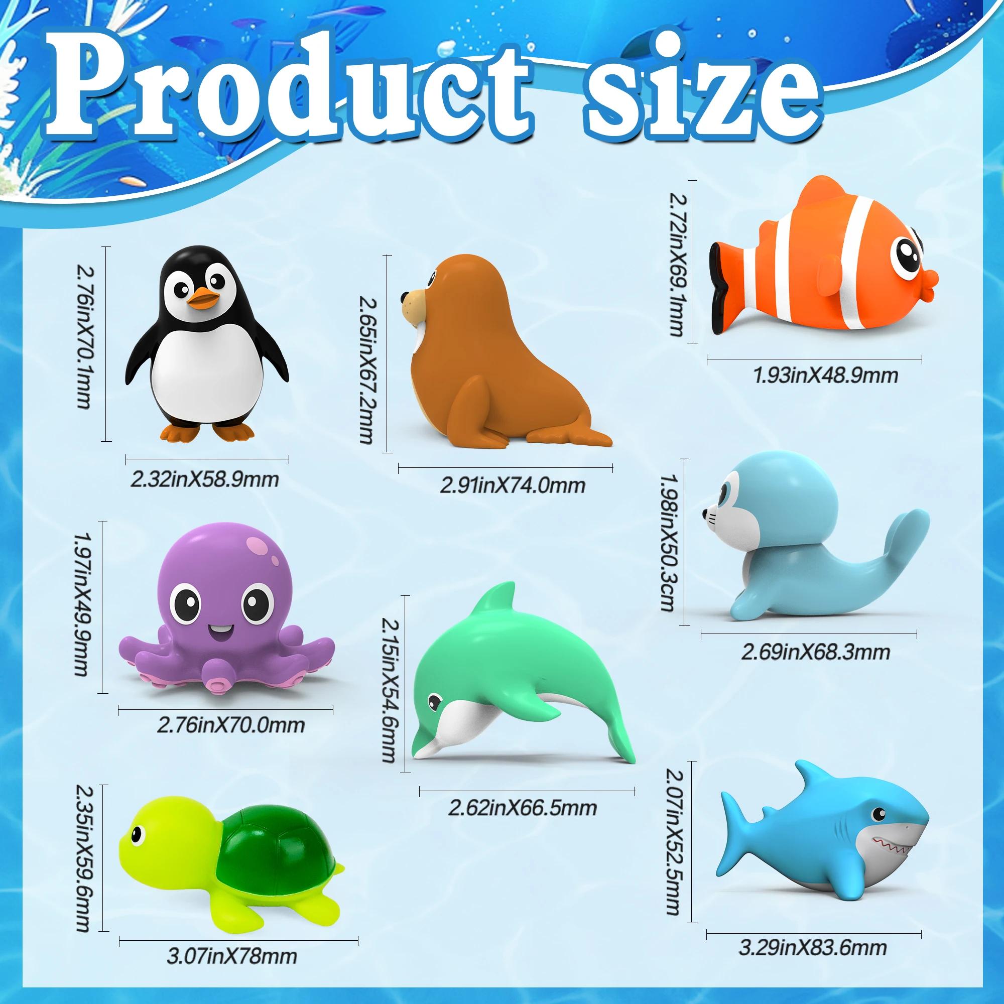Jouets de baignoire et de douche, animaux de mer résistants aux moisissures, jeu d'eau de bain, joue