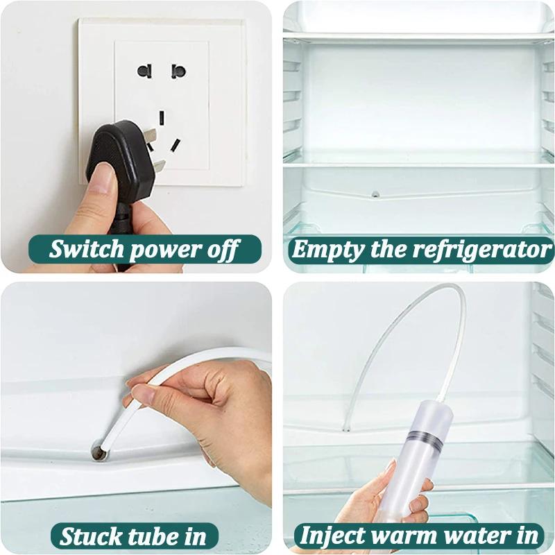 Dissolvant de bouchons de trou de vidange de réfrigérateur, outils de nettoyage de drague, brosse de