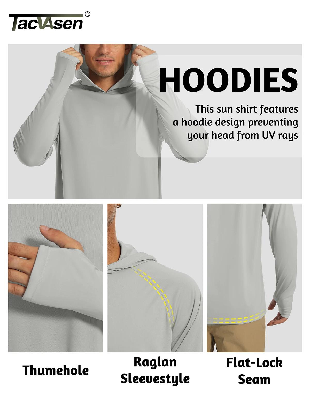Haut de protection solaire UPF 50+ pour homme à manches longues, séchage rapide, respirant, avec tro