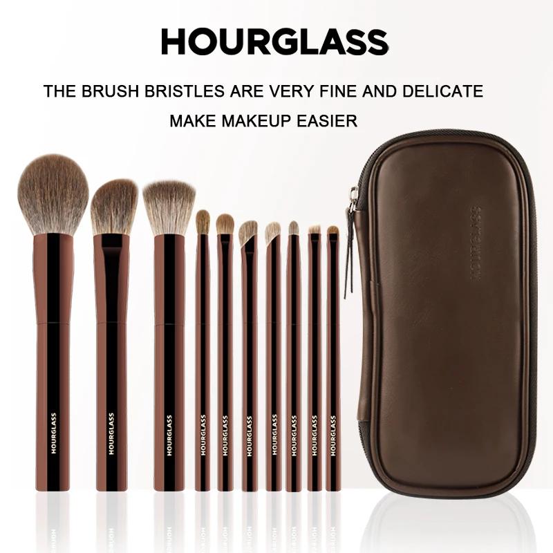 Ensemble de pinceaux de maquillage sablier 10 fards à paupières doux et pratiques, correcteur, stuc,