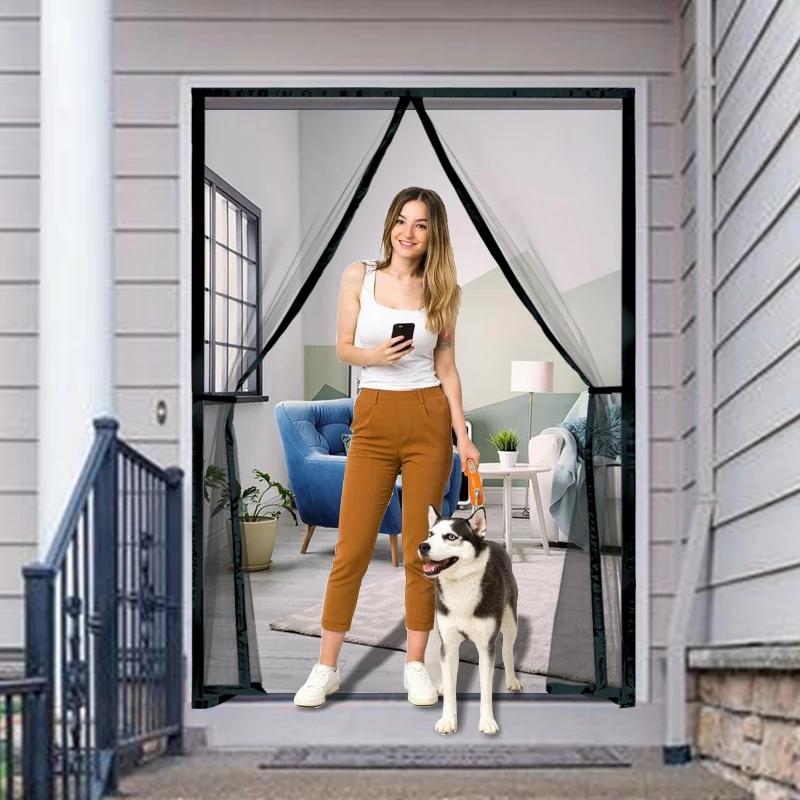DTGJ – moustiquaire magnétique pour porte, rideau anti-insectes volants, fermeture automatique, mail