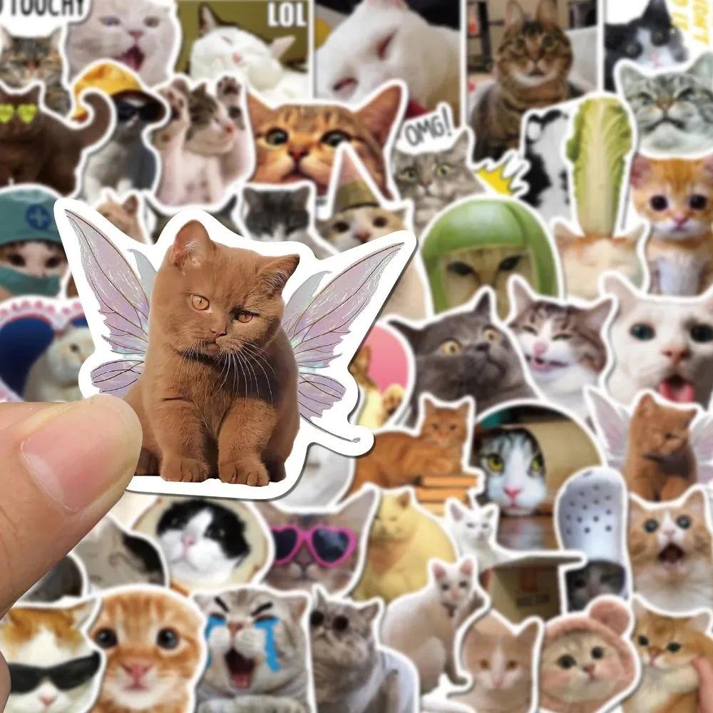 Autocollant esthétique en PVC Kawaii Love Cat pour enfants, décoration coréenne pour enfants, scrapb