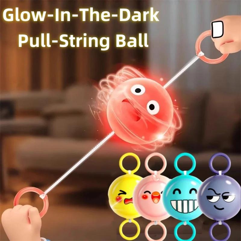 Boule volante à Flash rotatif, jouet à câble rotatif, lumière LED lumineuse, loisirs, soulagement du